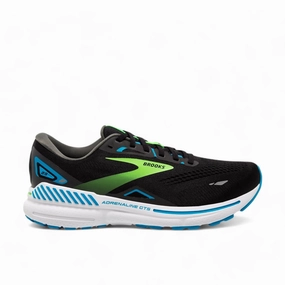 Men's Adrenaline Gts 23 Running Shoes In Black/blue/green Cheap Mens Athletic Sneakers