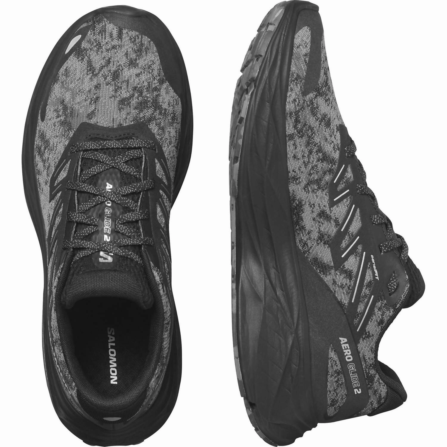 Men's Aero Glide 2 Running Shoes In Black/phantom/ghost