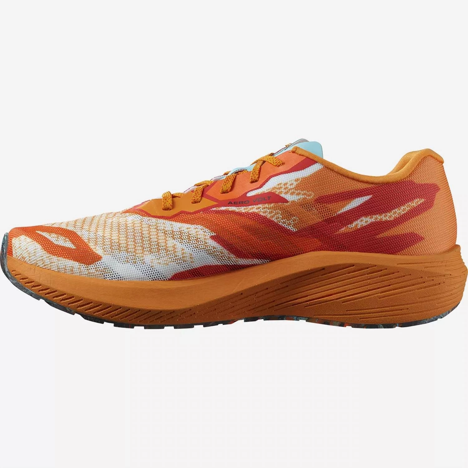 Men's Aero Volt Running Shoes In Turmeric/fiery Red/blue Radiance