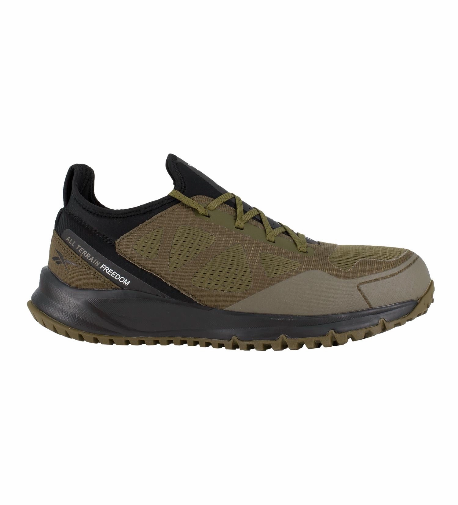 Men's All Terrain Work Trail Running Work Shoe - Wide Width In Sage/black