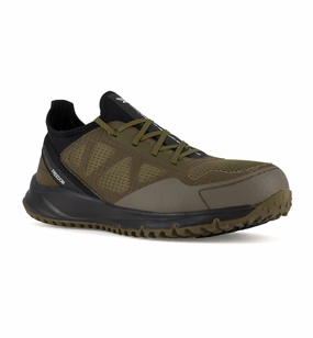 Men's All Terrain Work Trail Running Work Shoe - Wide Width In Sage/black Cheap Mens Athletic Sneakers