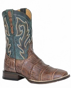 Men's Alligator Performance Sole Exotic Boot In Brown/blue Buy Mens Chukkas online shop