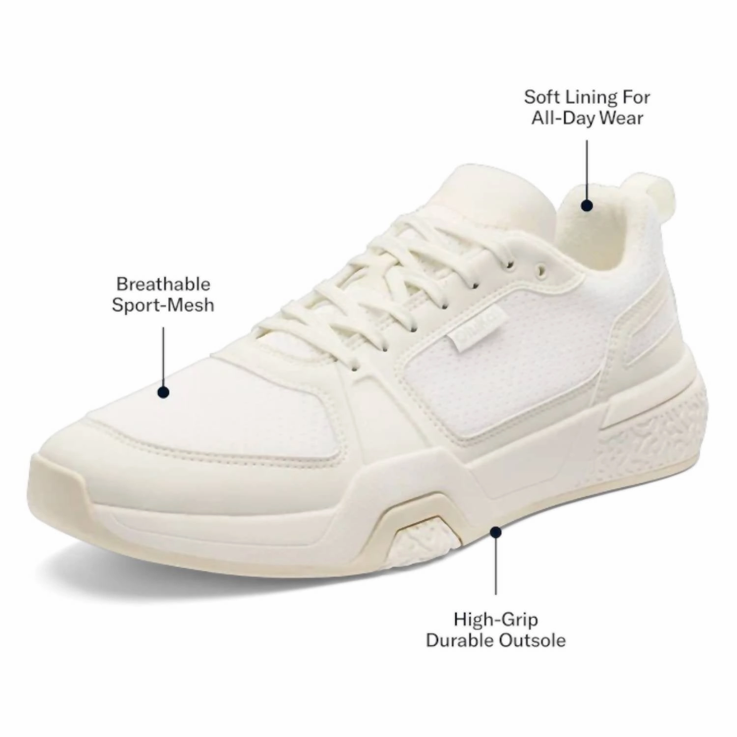 Men's Anau Court Sneakers In Bright White