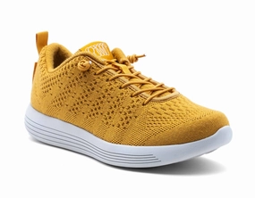 Men's Belmont Sneaker In Mustard Merino Wool Cheap Mens Athletic Sneakers