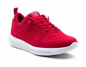 Men's Belmont Sneaker In Red Merino Wool Cheap Mens Athletic Sneakers