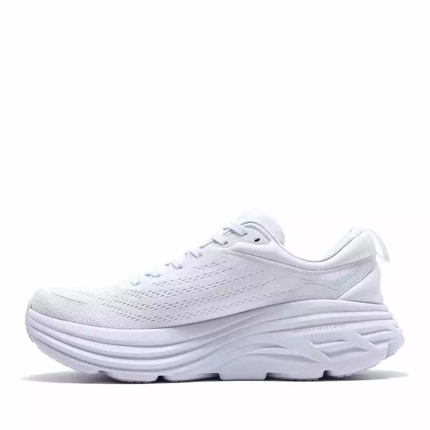 Men's Bondi 8 Running Shoes In White / White