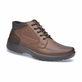 Men's Boots Low Ankle Cowhide Leather Jonas In Bison Brown Sale on Mens Chukka Footwear