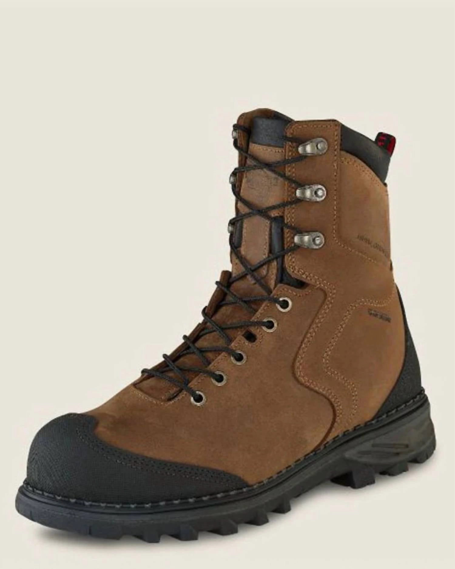 Men's Burnside Composite Toe 8 Inch Work Boots In Brown