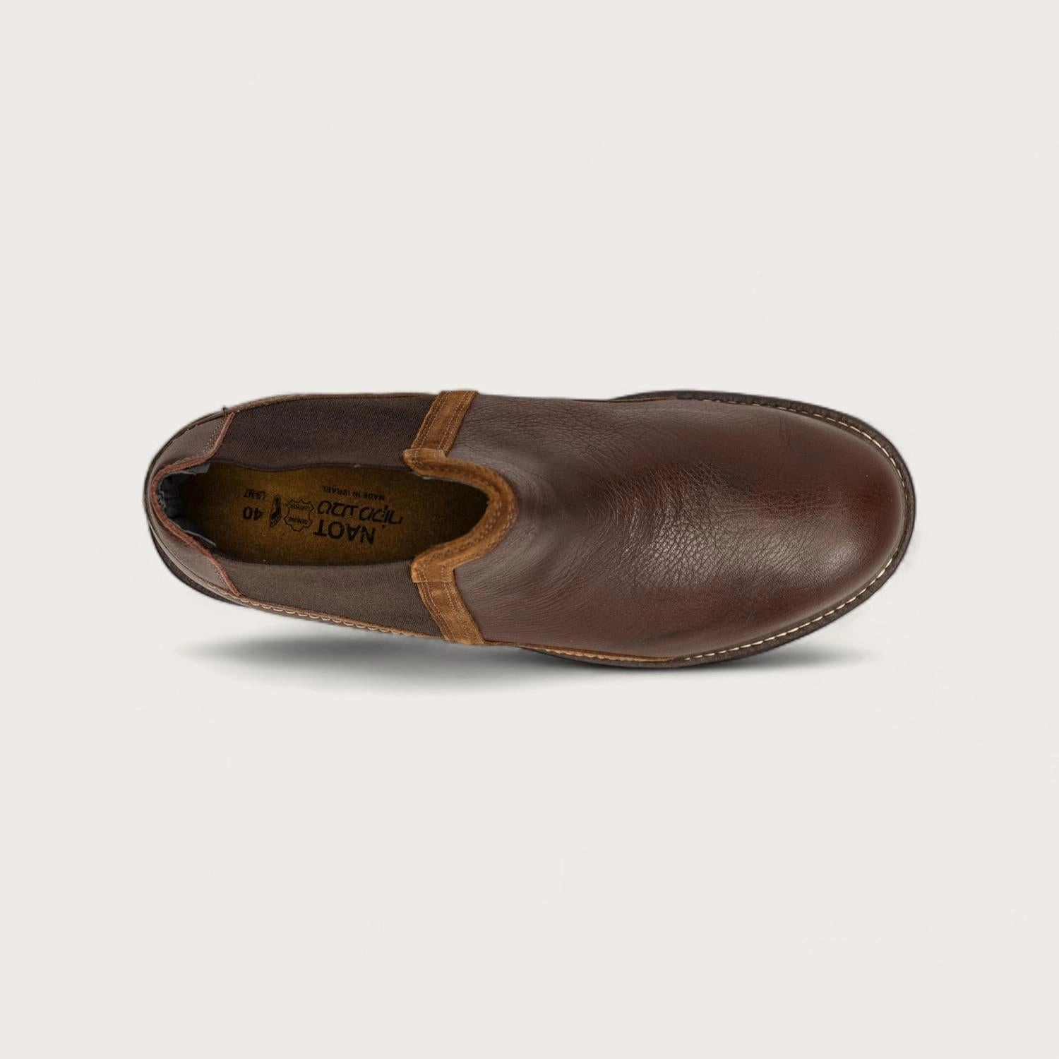 Men's Business Leather Ankle Boots In Soft Brown Leather/toffee Leather/seal Brown Suede