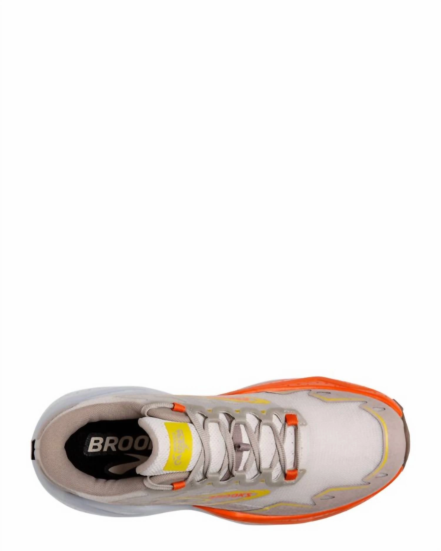 Men's Caldera 7 Trail Running Shoes In White Sand/chateau Gray/yellow