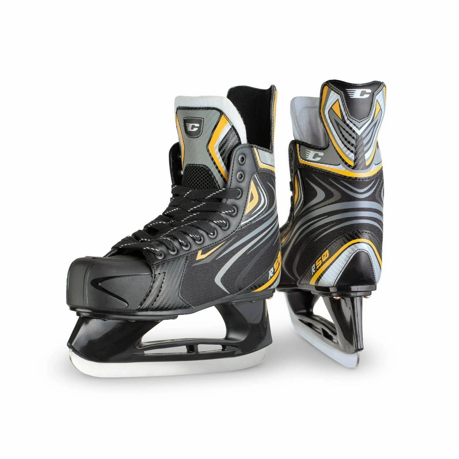 Men's Canadian R50 Ice Hockey Skates In Black Cheap Mens Athletic Sneakers