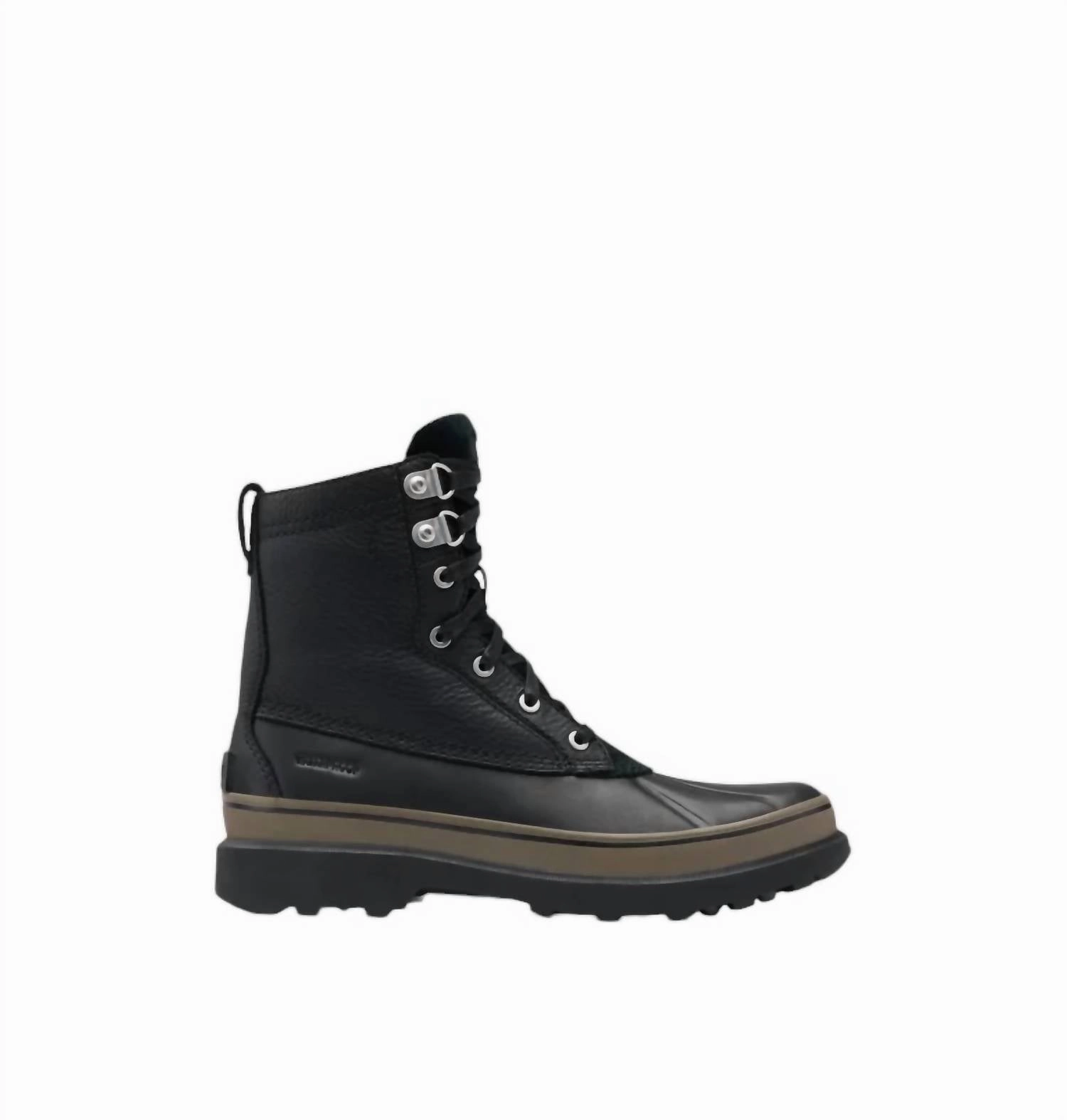 Men's Caribou Storm Waterproof Fashion Boots In Black, Mud