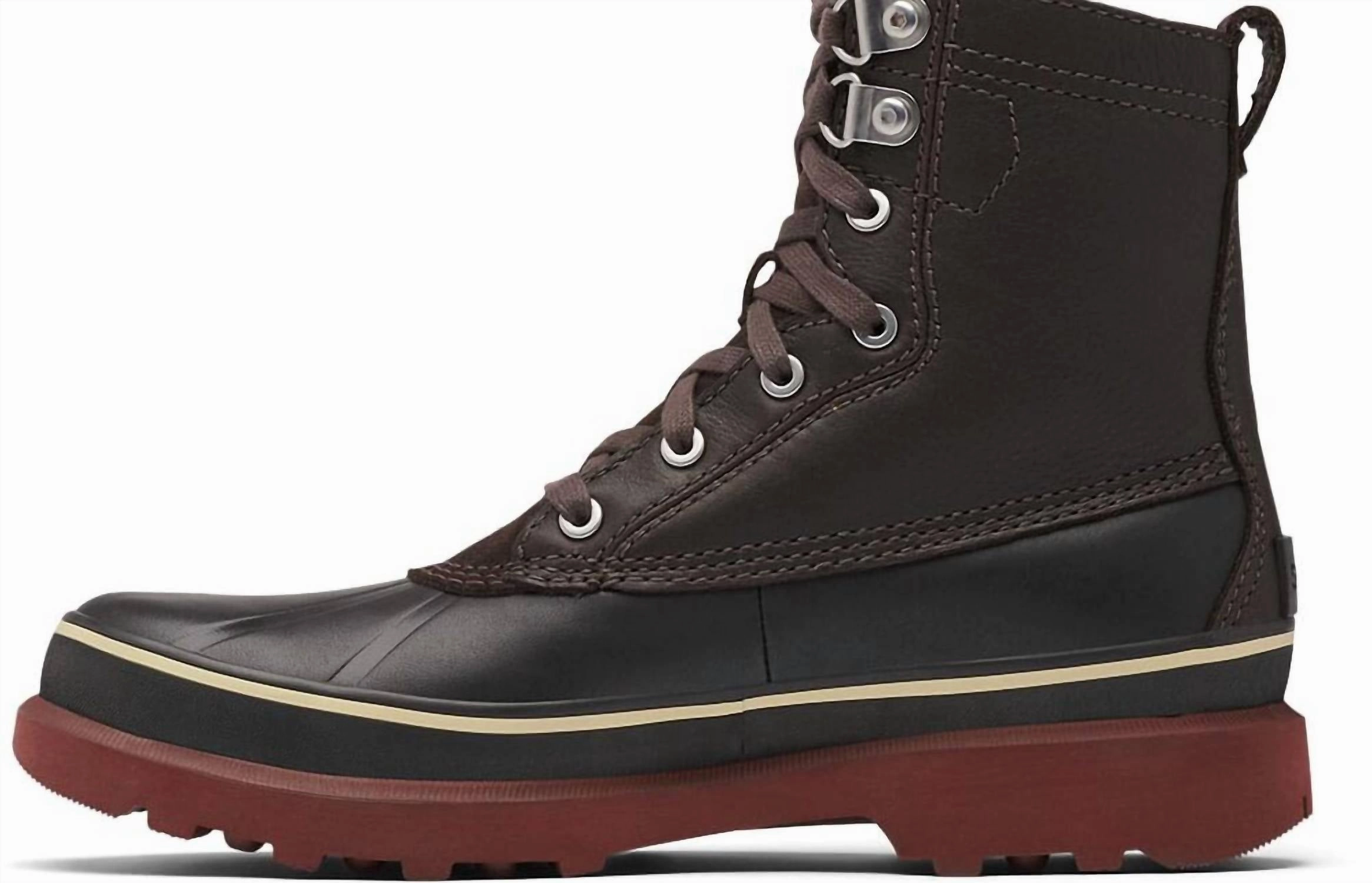 Men's Caribou Storm Waterproof Fashion Boots In Blackened Brown