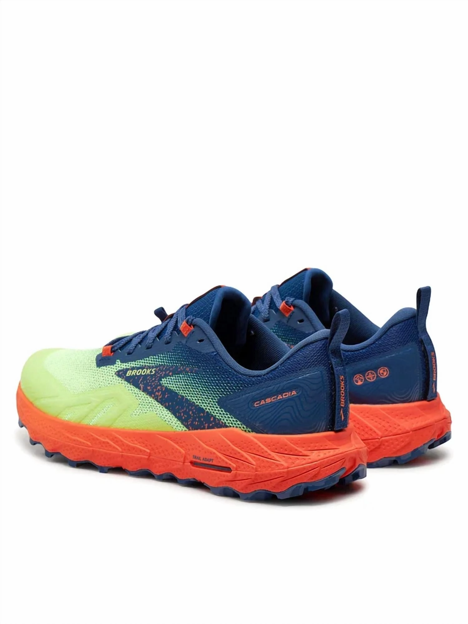 Men's Cascadia 17 Trail Running Shoes In Sharp Green/navy/firecracker