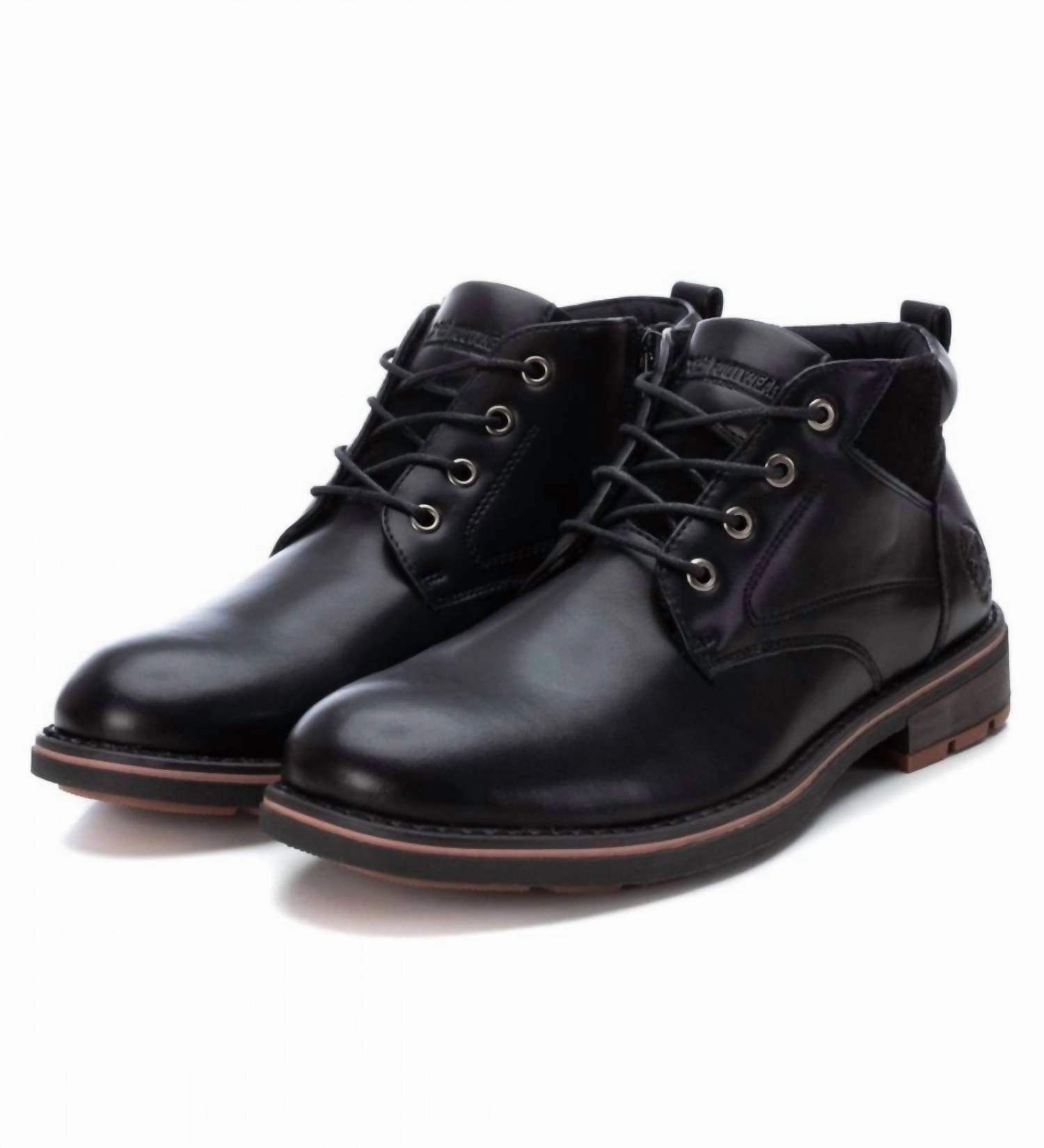 Men's Casual Ankle Boots In Black