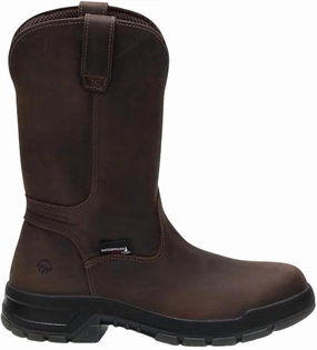 Men's Comp Toe Wellington Boot In Dark Brown Cheap Mens Boots & Chukkas