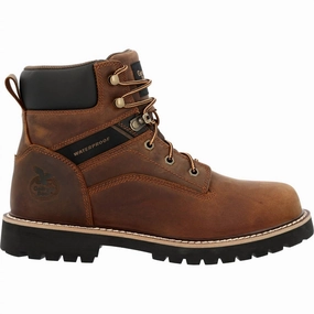 Men's Core 37 6-Inch Amp Work Boot In Brown Cheap Mens Boots & Chukkas