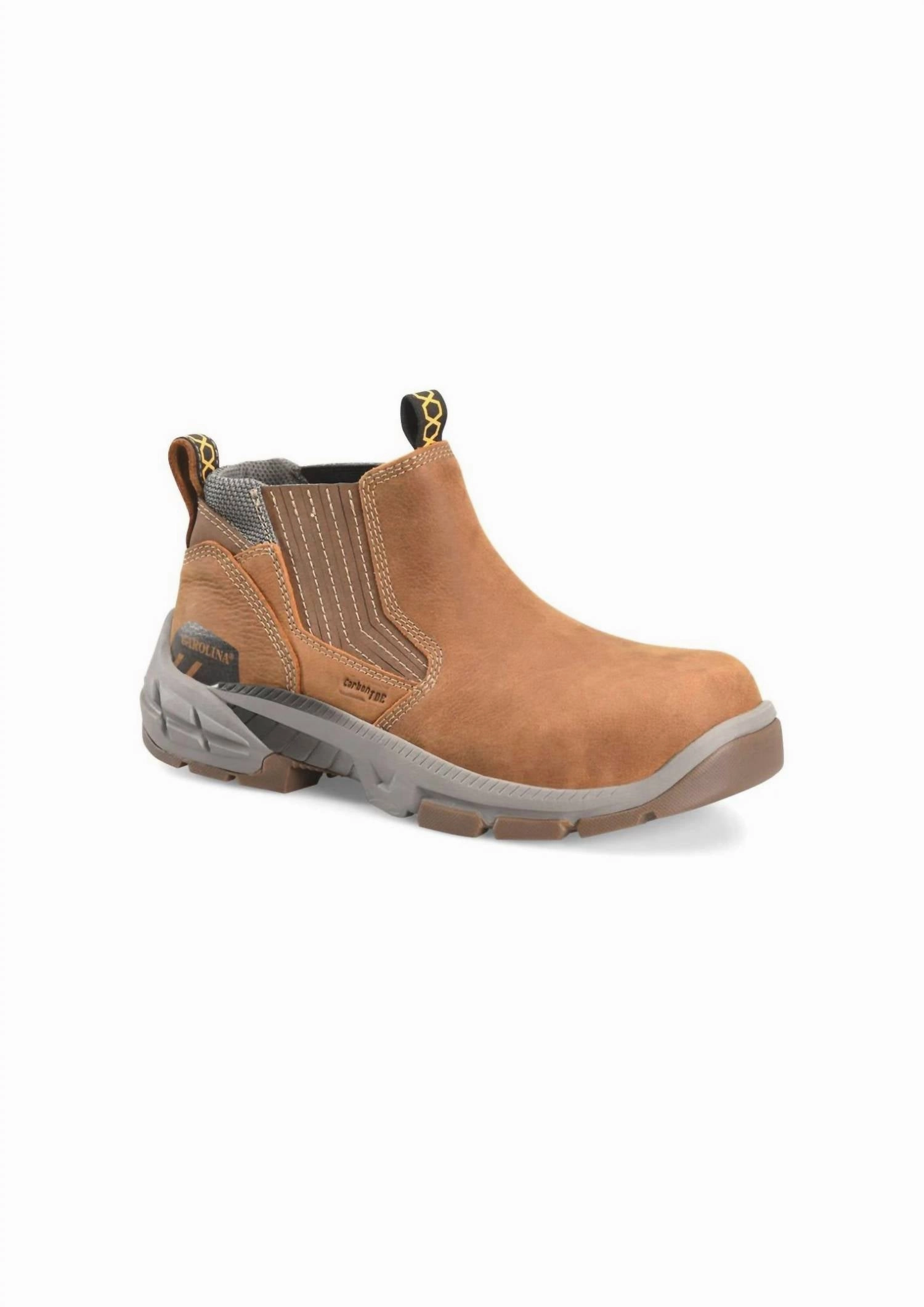 Men's Duke Composite Toe Slip On Work Boots In Brown Cheap Mens Boots & Chukkas