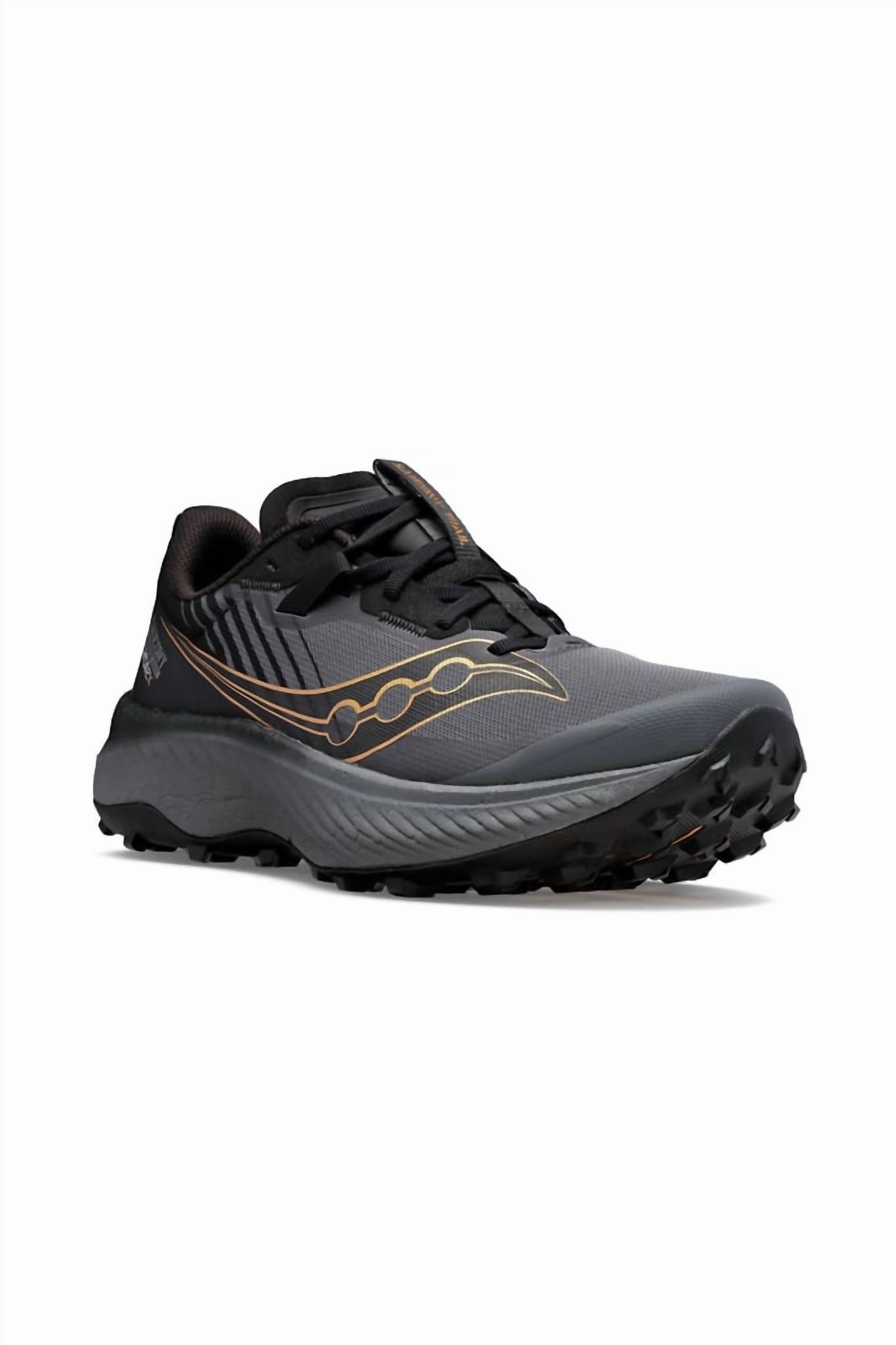 Men's Endorphin Edge Trail Running Shoes In Black/gold