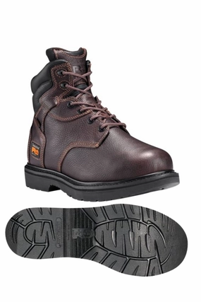 Men's Flexshield 6" Internal Met Guard Steel Toe Boot - Wide Width In Brown Sale on Mens Chukka Footwear