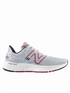Men's Fresh Foam 880V13 Shoes In Aluminum Grey/crimson Mens Athletic Shoes clearance sale