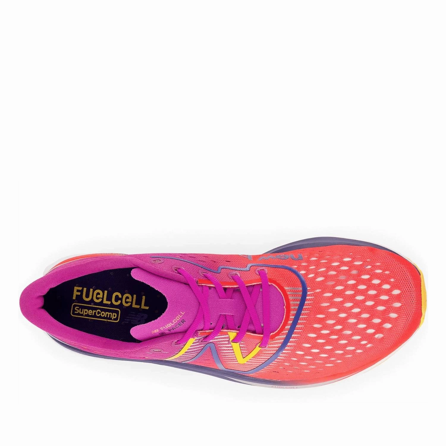 Men's Fuelcell Supercomp Pacer Running Shoes In Electric Red / Magenta Pop