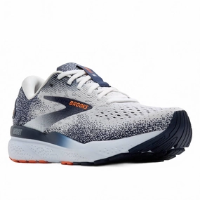 Men's Ghost 16 Road Running Shoes In White/peacoat/orange Mens Athletic Shoes clearance sale