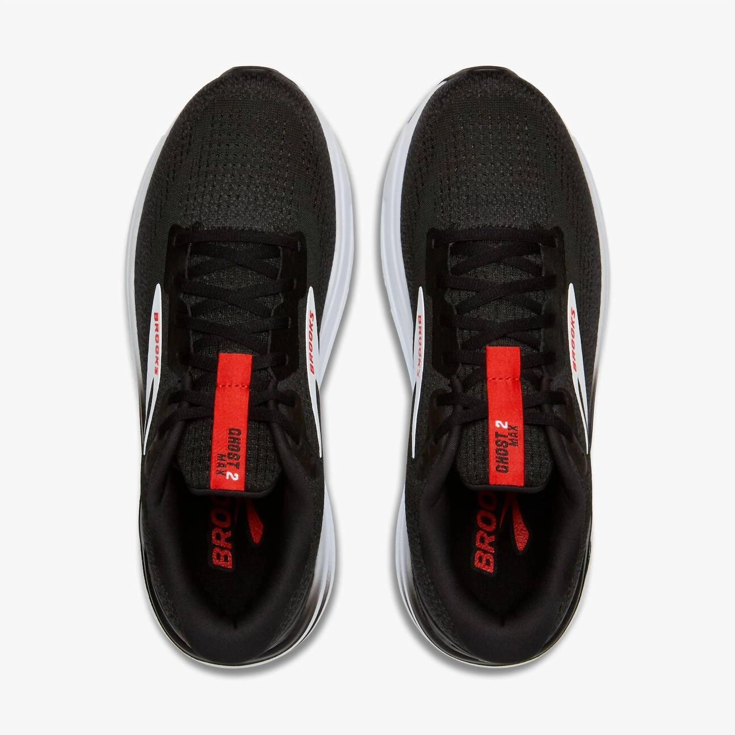Men's Ghost Max 2 Shoes In 027 - Black/white/fiery Red