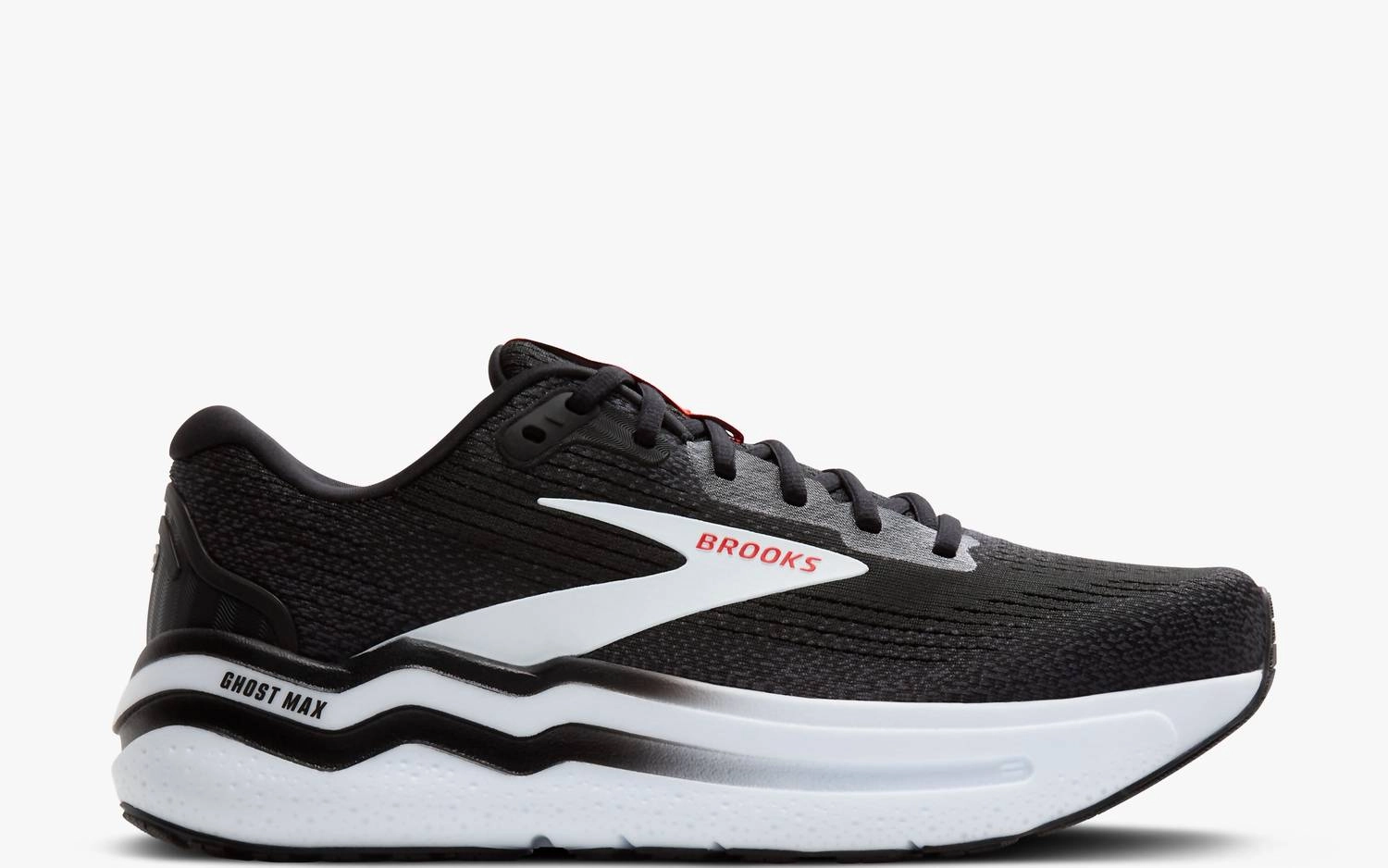 Men's Ghost Max 2 Shoes In 027 - Black/white/fiery Red