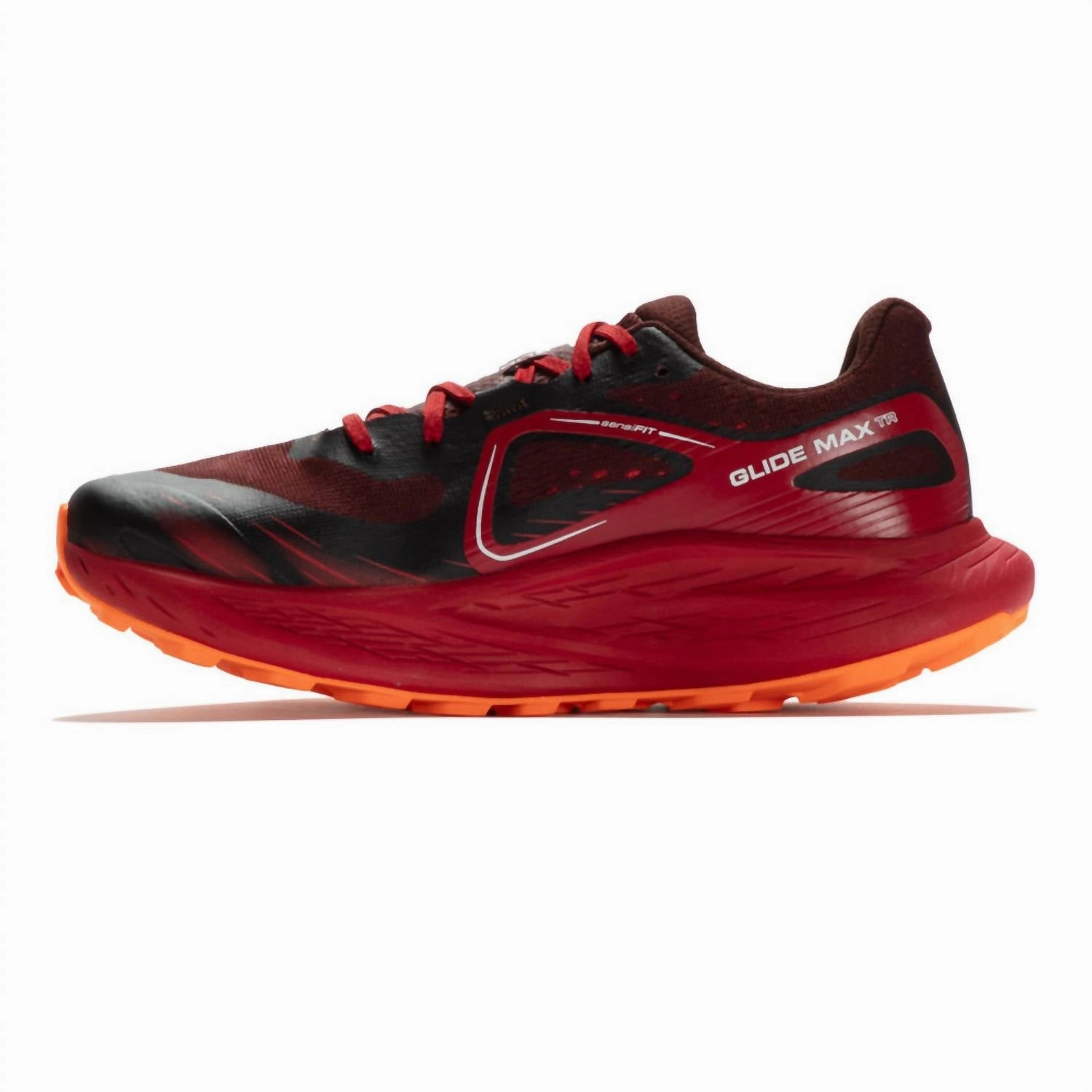 Men's Glide Max Tr Trail Running Shoes In Bitter Chocolate/red Dahlia/shocking Orange