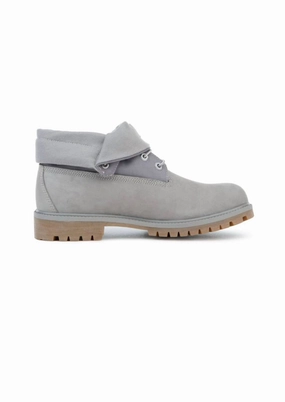 Men's Heritage Roll Top Boots In Medium Grey Nubuck Cheap Mens Boots & Chukkas