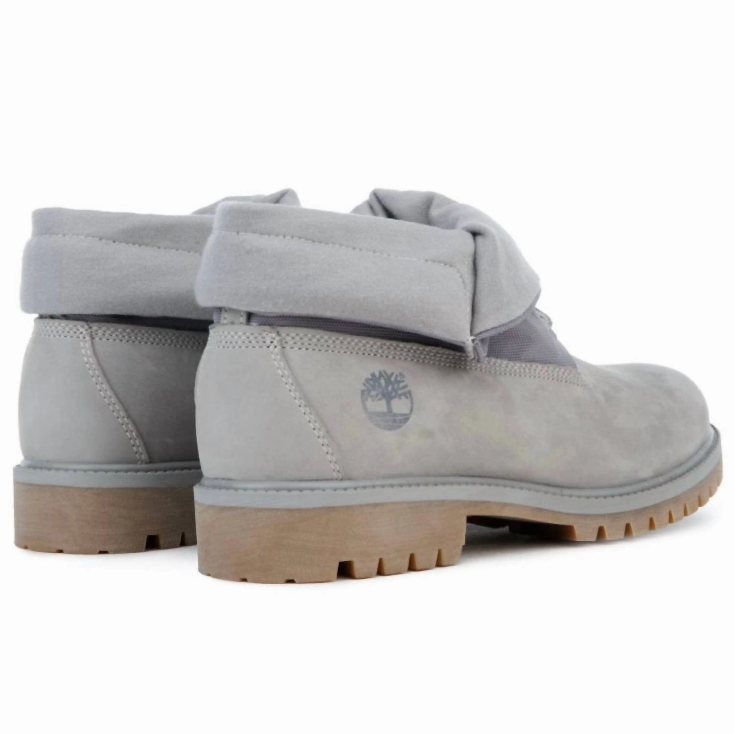 Men's Heritage Roll Top Boots In Medium Grey Nubuck