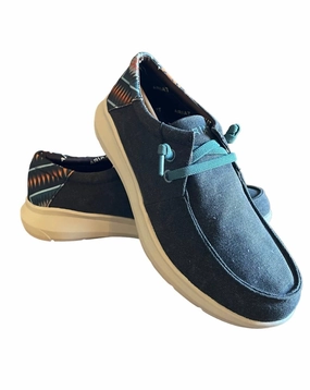 Men's Hilo 2.0 Stretch Shoes In Charcoal Blue/blue Aztec Cheap Mens Boots & Chukkas