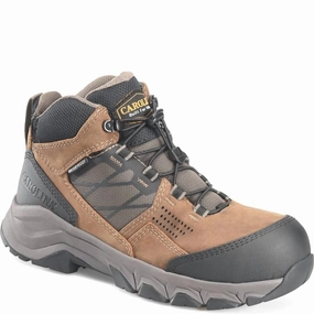 Men's Ironhide Ez Entry Soft Toe Waterproof Hiker Shoes In Brown Cheap Mens Athletic Sneakers