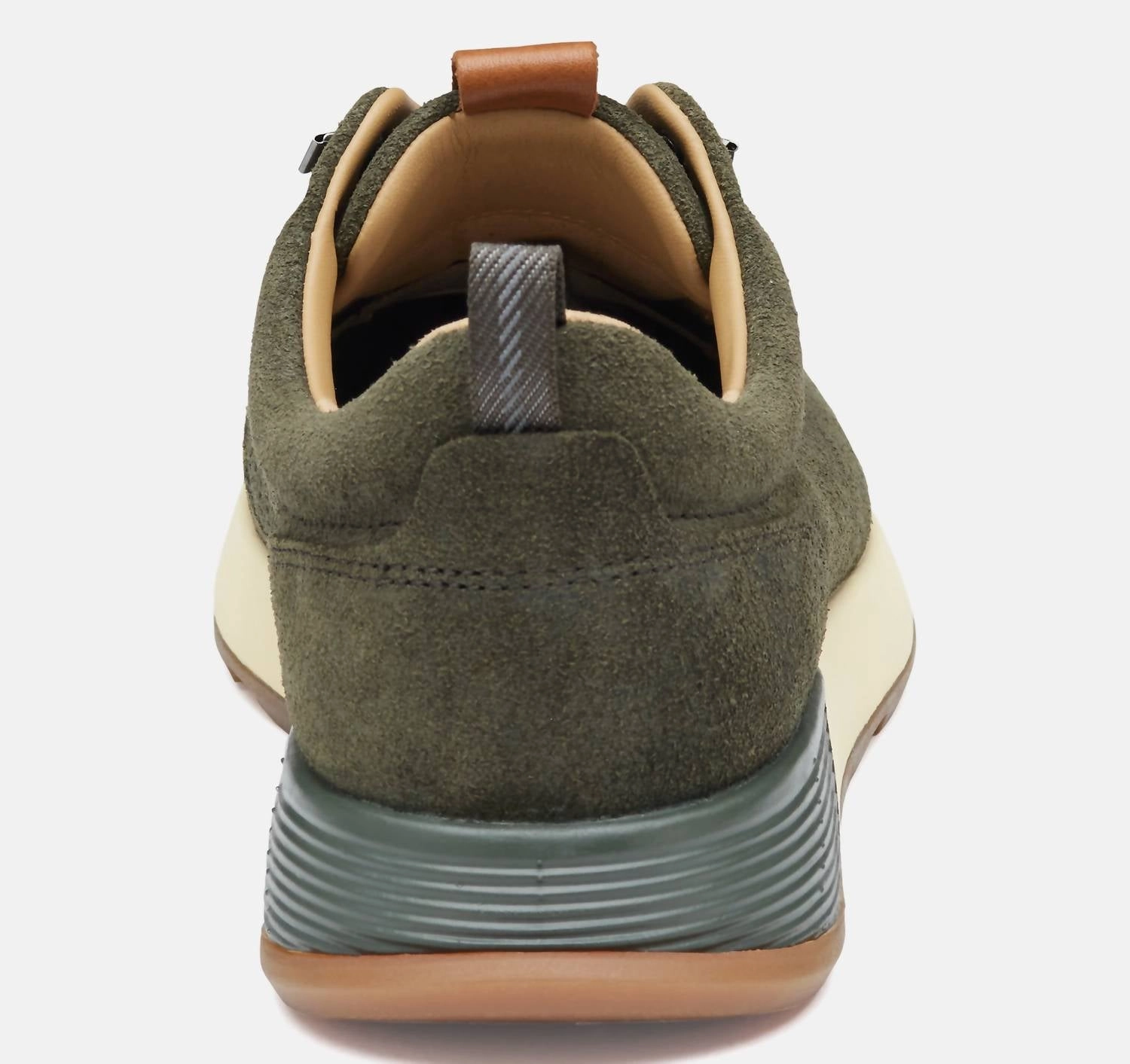 Men's Kinnon Perfed Jogger In Olive Oiled Suede