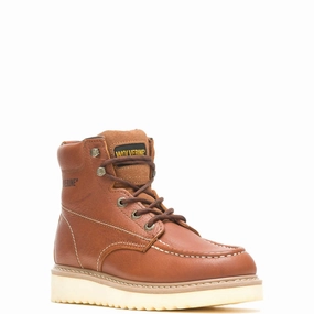 Men's Moc Toe 6" Work Boot In Brown, Honey Cheap Mens Boots & Chukkas