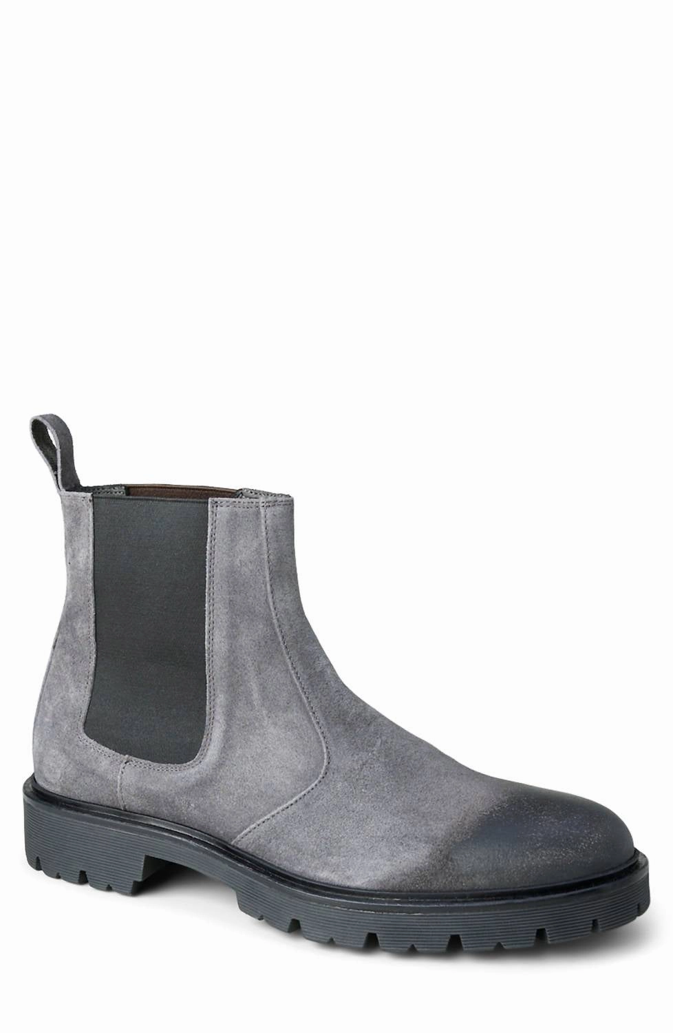 Men's Modern City Chelsea Suede Leather Boots In Gray Charcoal Buy Mens Chukkas online shop