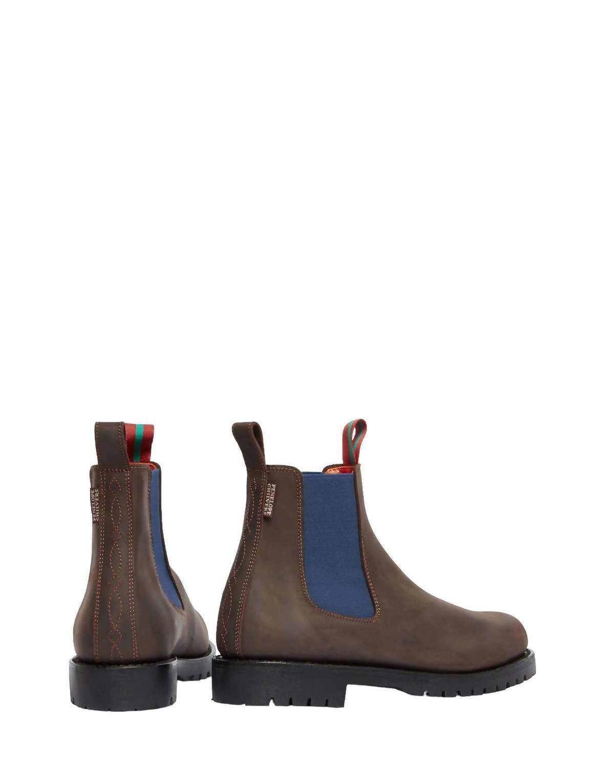 Men's Nelson Leather Boot In Brown/blue