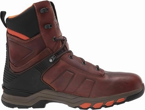 Men's Pro Hypercharge 8" Soft Toe Work Boots In Brown Teak Leather Cheap Mens Boots & Chukkas