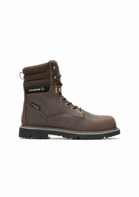 Men's Revival 8" Composite Toe Work Boots In Dark Brown Cheap Mens Boots & Chukkas