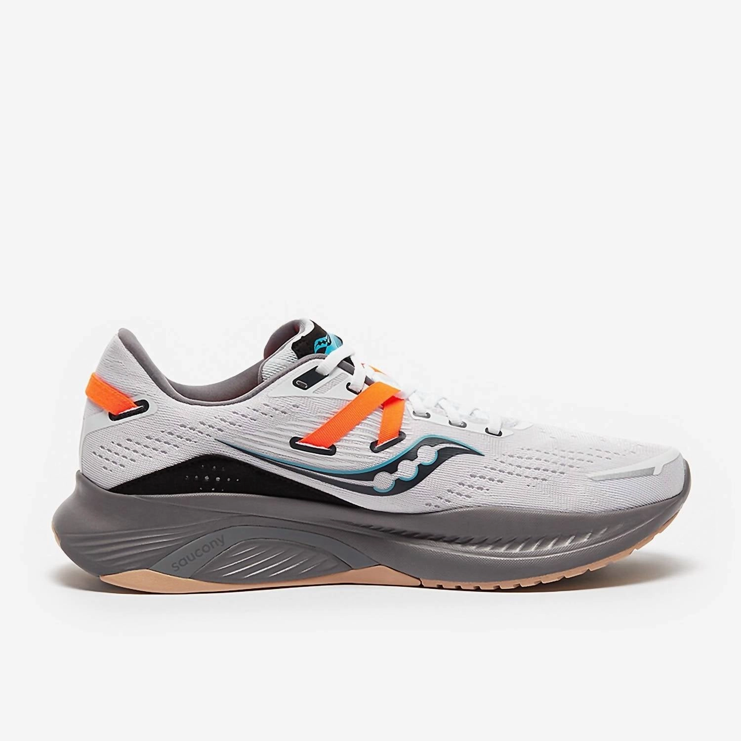 Men's Ride 16 Running Shoes In White/gravel