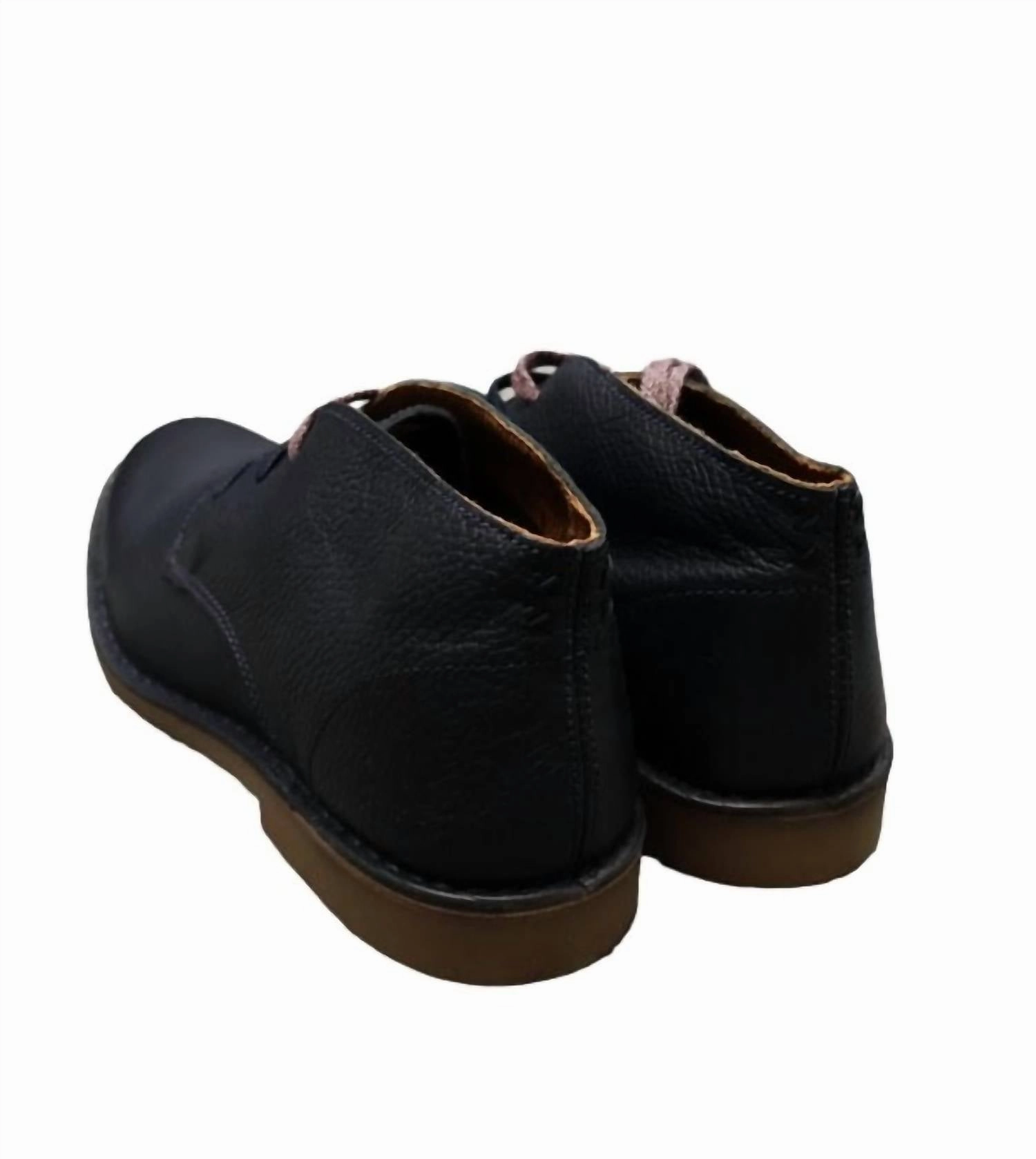 Men's Royce Desert Leather Boot In Dark Navy