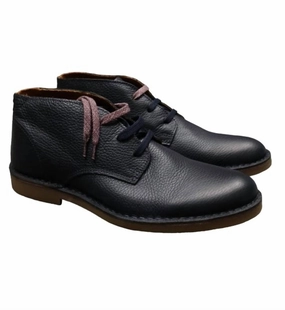 Men's Royce Desert Leather Boot In Dark Navy Mens Chukka Boots outlet deals