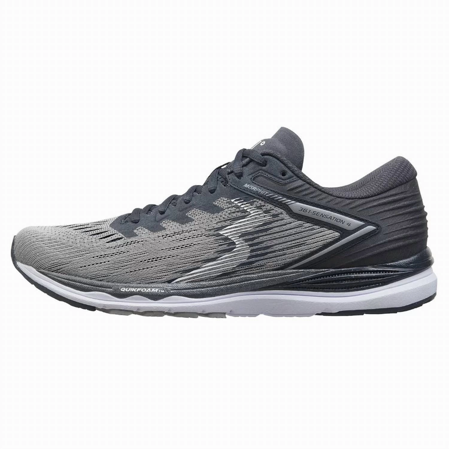 Men's Sensation 4 Running Shoes - Medium Width In Sleet/ebony