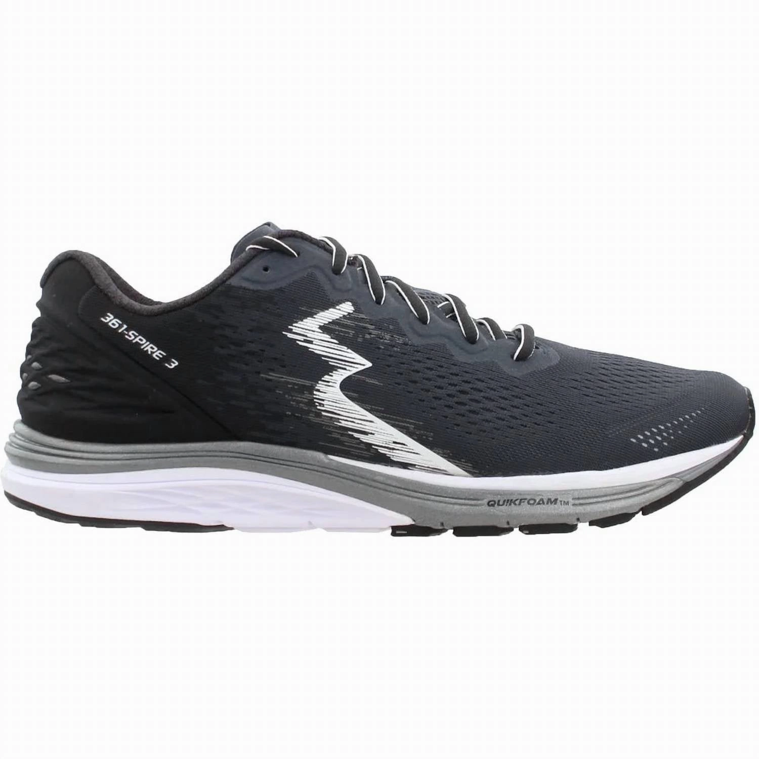 Men's Spire 3 Running Shoes - Medium Width In Ebony Black Cheap Mens Athletic Sneakers