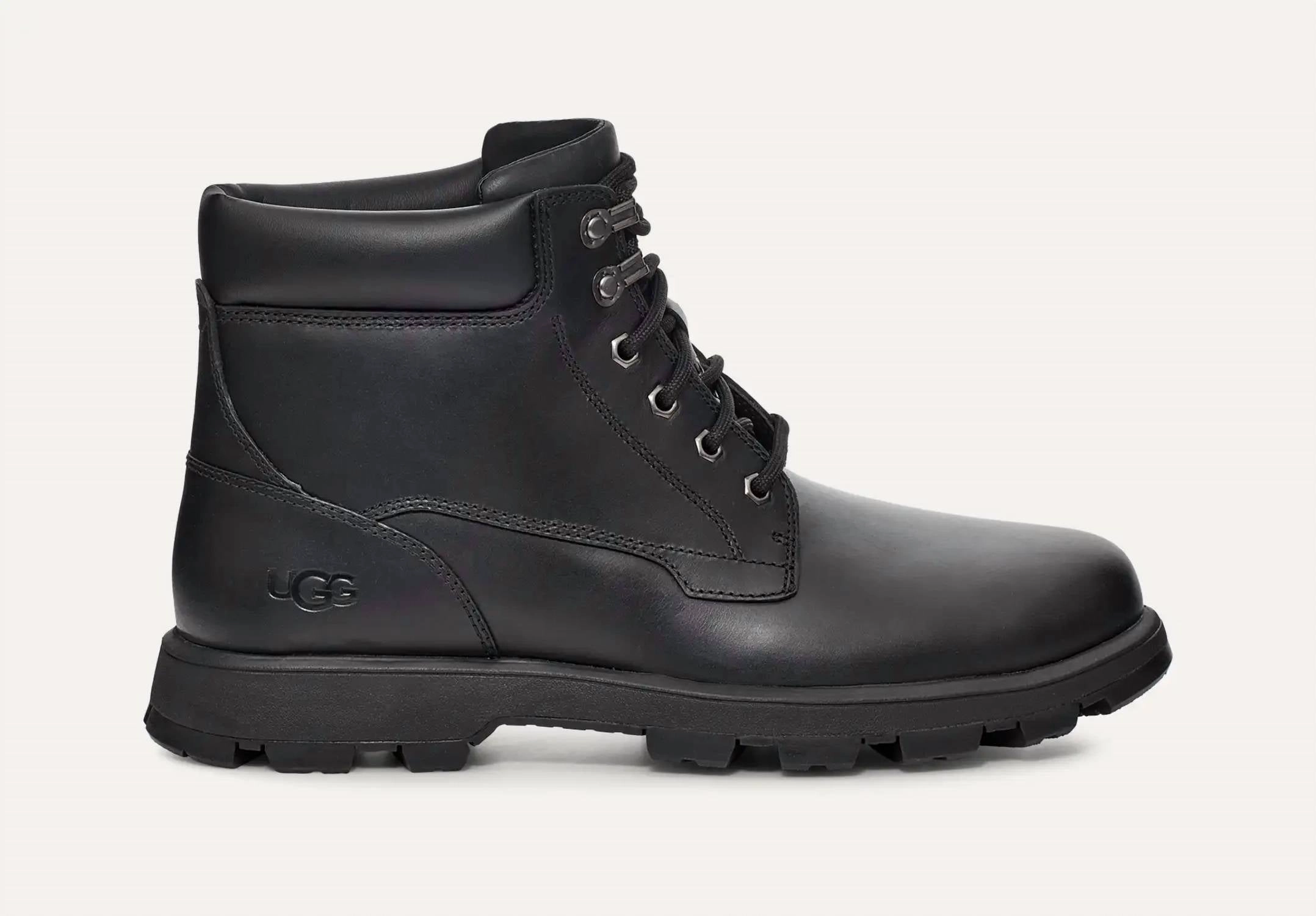 Men's Stenton Boots In Black Leather