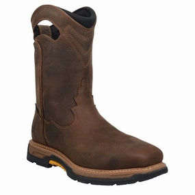 Men's Thunderhead Waterproof Work Boots In Brown Sale on Mens Chukka Footwear