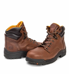 Men's Titan 6" Alloy Toe Boot - Wide Width In Brown Cheap Mens Boots & Chukkas