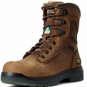 Men's Turbo 8" Waterproof Carbon Work Boot In Aged Bark Mens Chukka Boots outlet deals