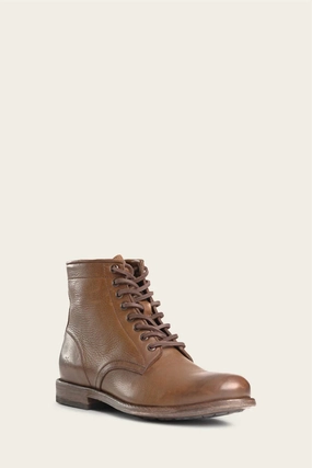 Men's Tyler Lace Up Boots In Cognac Cheap Mens Boots & Chukkas